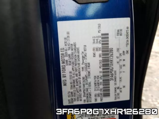 3FA6P0G7XHR126280 фото 2
