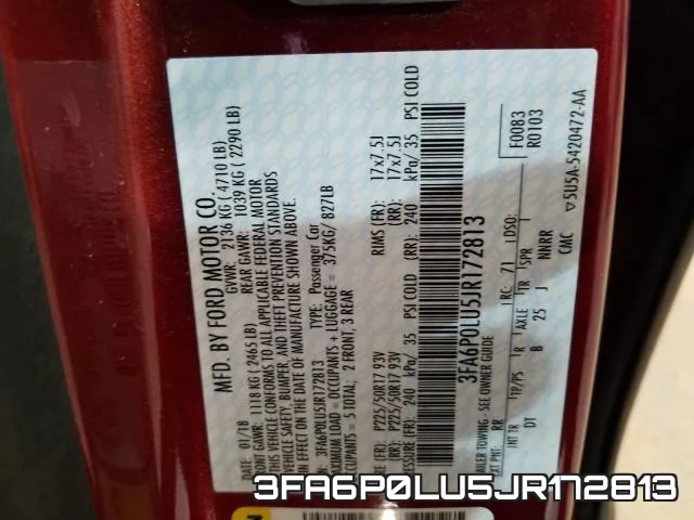 3FA6P0LU5JR172813 фото 2