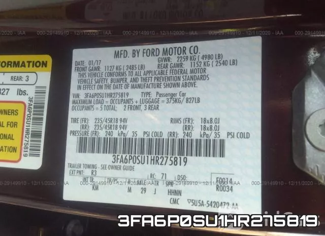3FA6P0SU1HR275819 фото 10