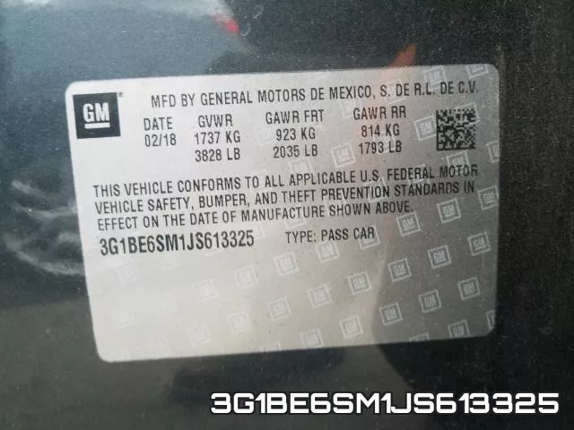 3G1BE6SM1JS613325 фото 2