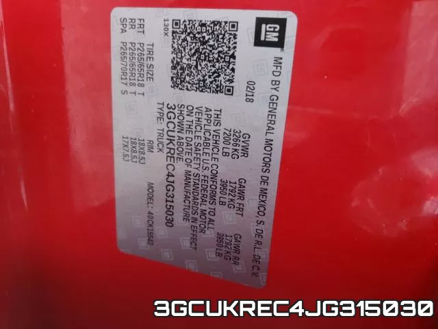 3GCUKREC4JG315030 фото 2