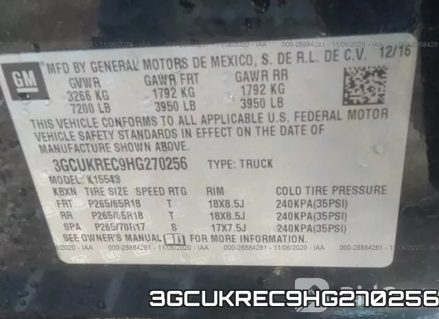 3GCUKREC9HG270256 фото 8