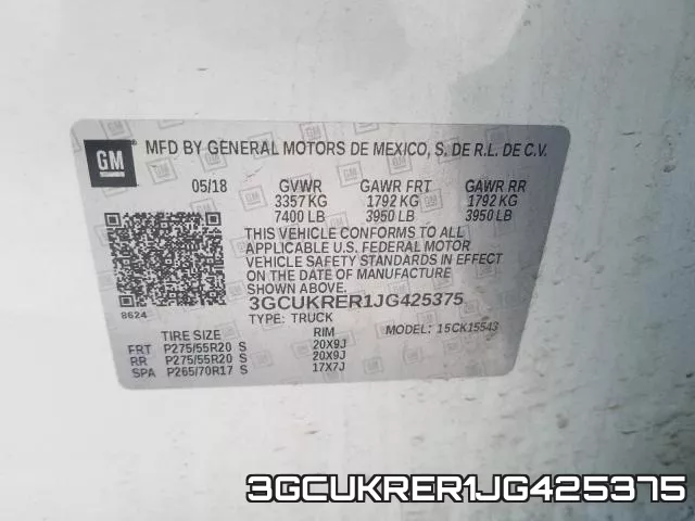 3GCUKRER1JG425375 фото 2