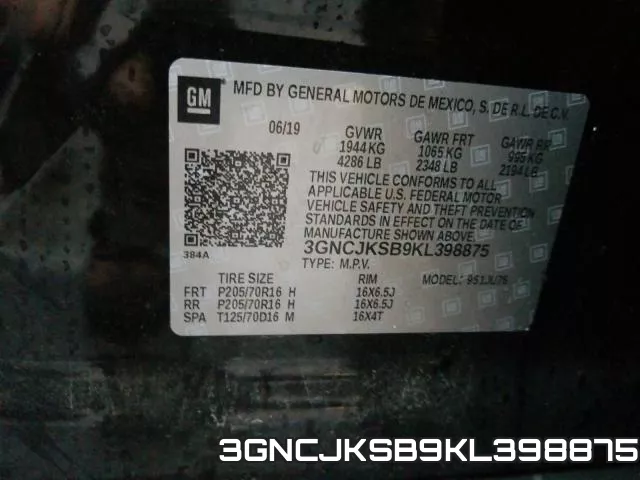 3GNCJKSB9KL398875 фото 2