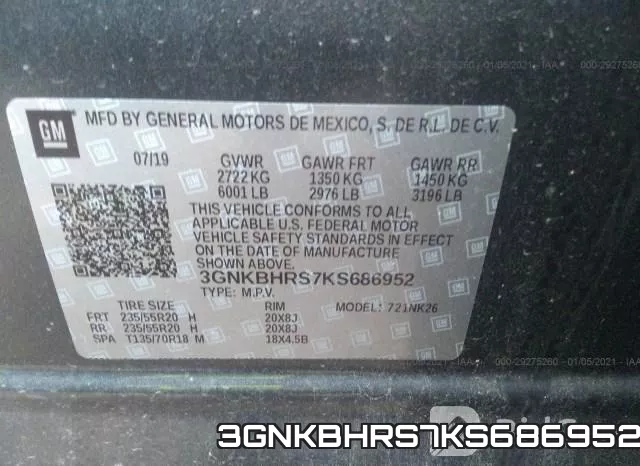 3GNKBHRS7KS686952 фото 8