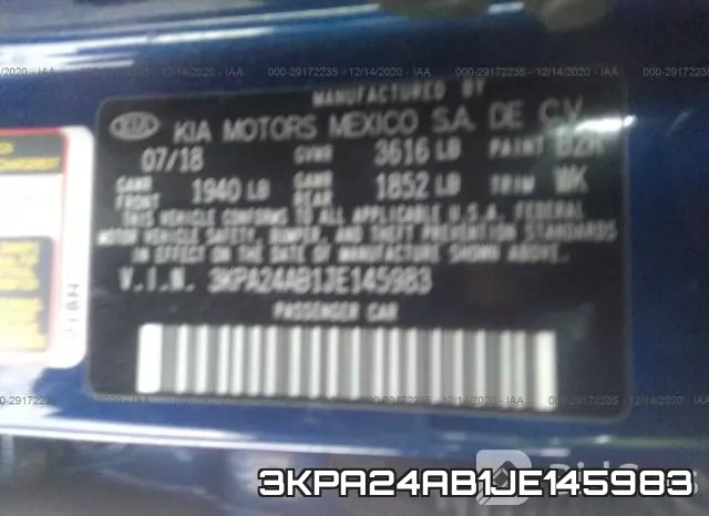 3KPA24AB1JE145983 фото 9