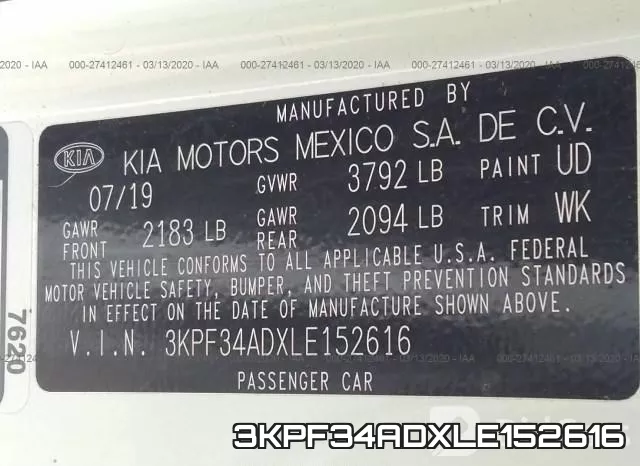 3KPF34ADXLE152616 фото 10