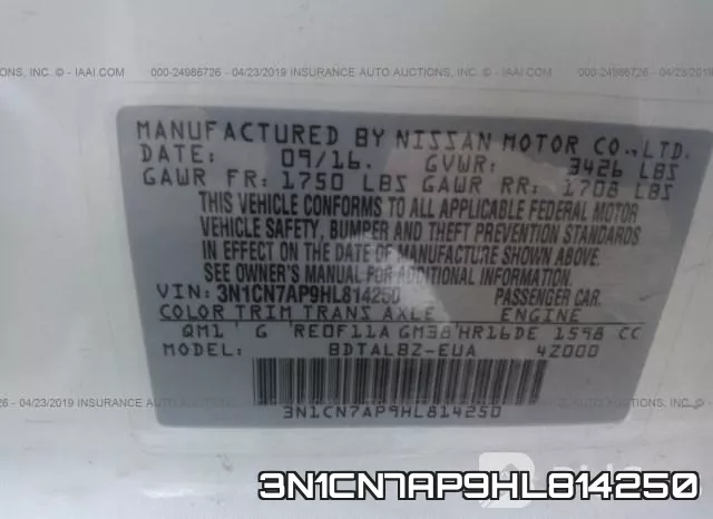 3N1CN7AP9HL814250 фото 10