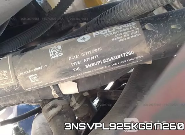 3NSVPL925KG817260 фото 2