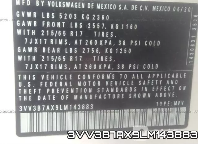 3VV3B7AX9LM143883 фото 9