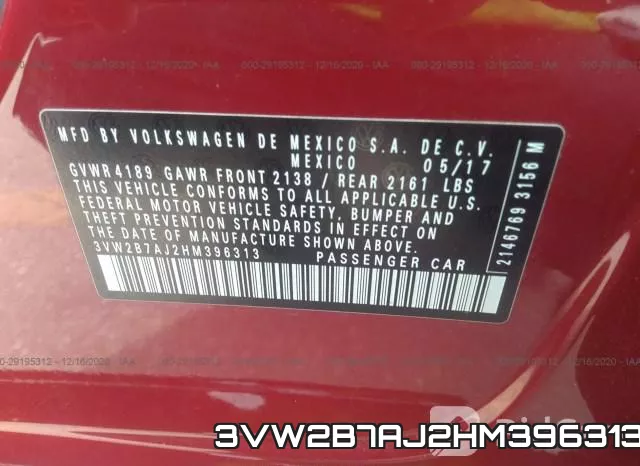 3VW2B7AJ2HM396313 фото 10