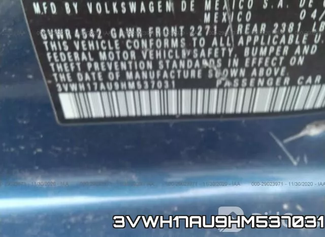 3VWH17AU9HM537031 фото 10