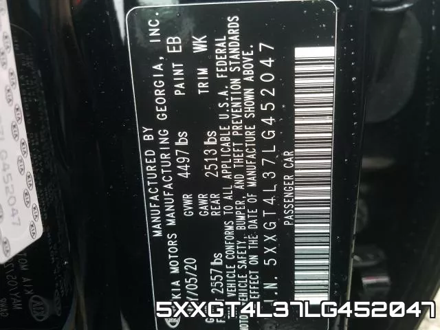 5XXGT4L37LG452047 фото 2