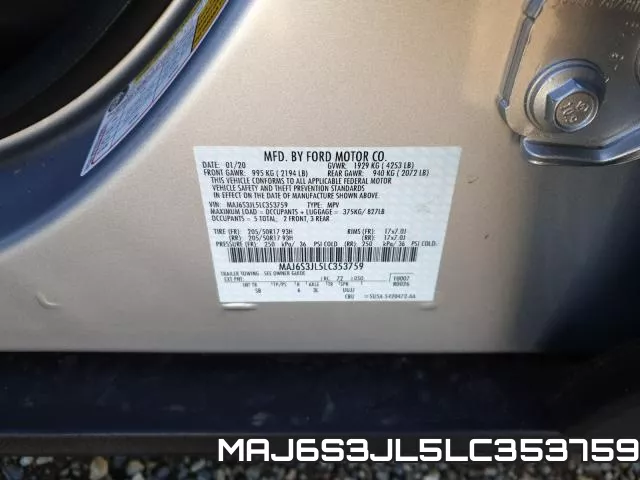 MAJ6S3JL5LC353759 фото 2