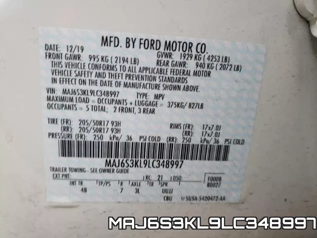 MAJ6S3KL9LC348997 фото 2