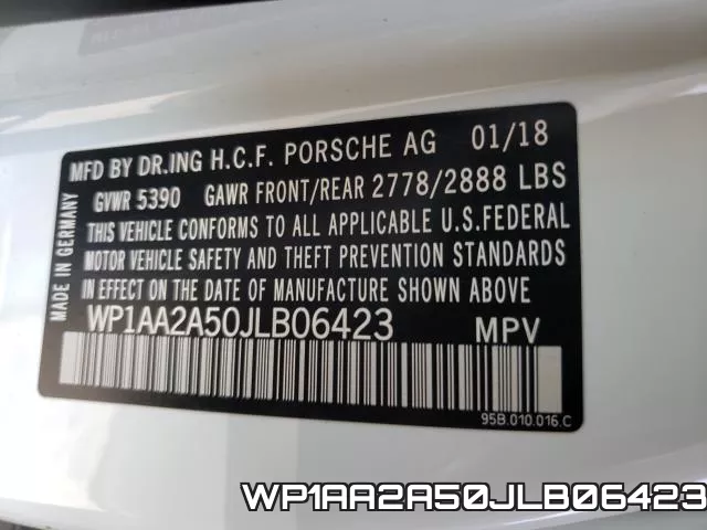 WP1AA2A50JLB06423 фото 2