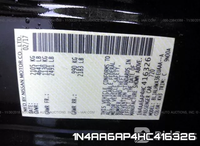 1N4AA6AP4HC416326 фото 10