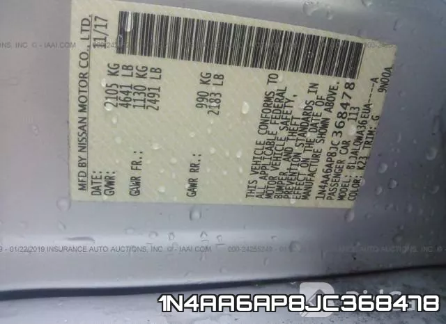 1N4AA6AP8JC368478 фото 10