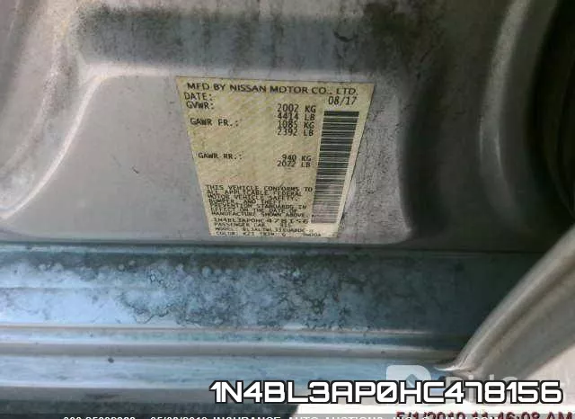 1N4BL3AP0HC478156 фото 2
