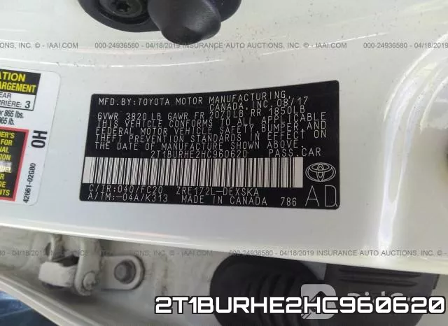 2T1BURHE2HC960620 фото 10