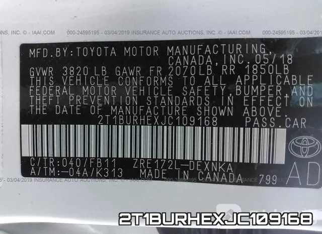 2T1BURHEXJC109168 фото 10