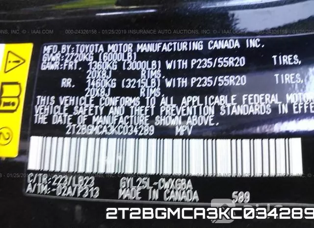 2T2BGMCA3KC034289 фото 10