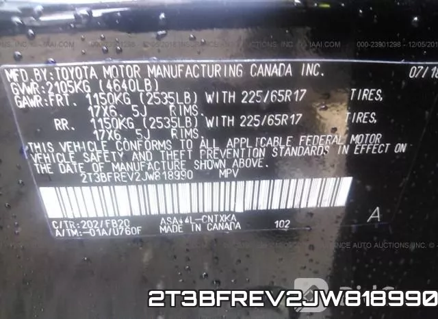 2T3BFREV2JW818990 фото 10