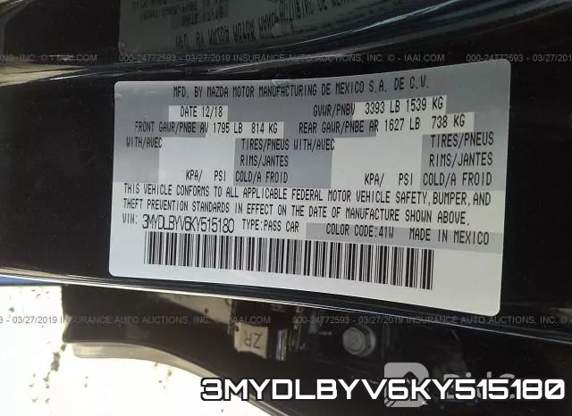 3MYDLBYV6KY515180 фото 10