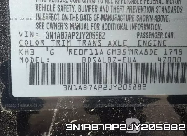 3N1AB7AP2JY205882 фото 10