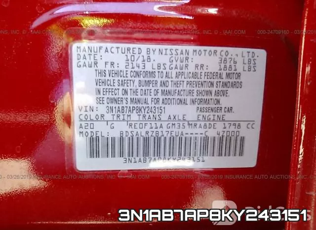 3N1AB7AP8KY243151 фото 10