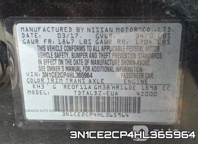 3N1CE2CP4HL365964 фото 10