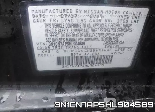3N1CN7AP5HL904589 фото 10