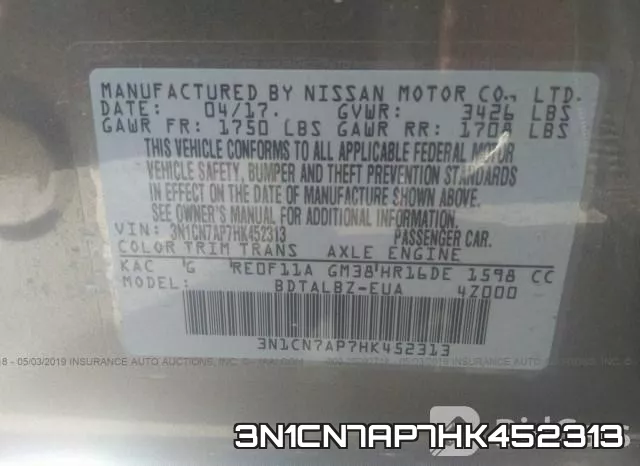 3N1CN7AP7HK452313 фото 10