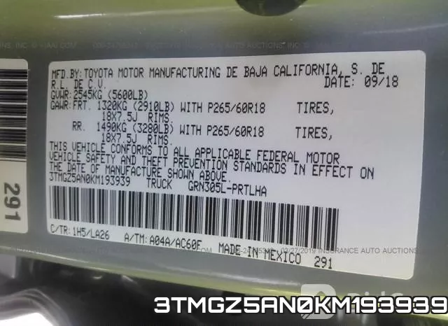 3TMGZ5AN0KM193939 фото 10