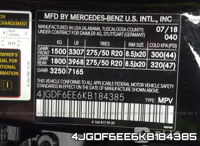 4JGDF6EE6KB184385 фото 10