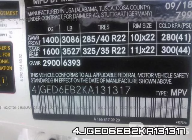 4JGED6EB2KA131317 фото 10