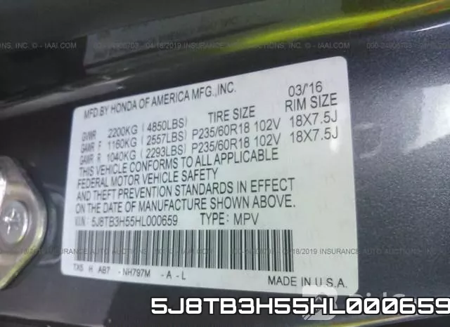 5J8TB3H55HL000659 фото 10