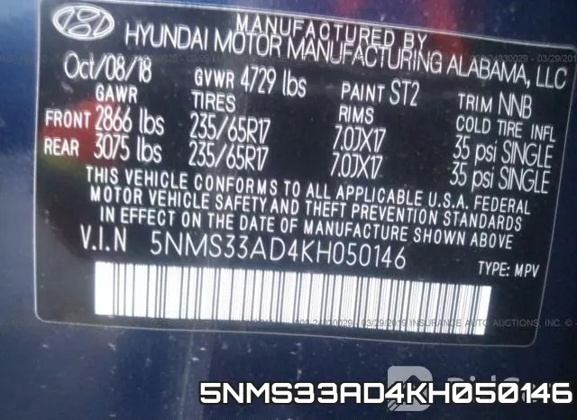 5NMS33AD4KH050146 фото 10