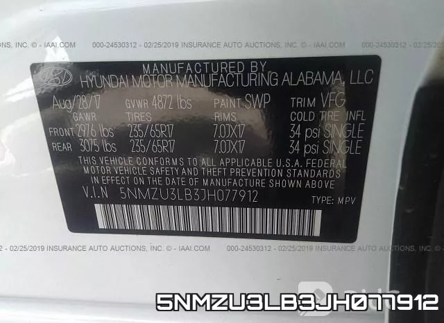 5NMZU3LB3JH077912 фото 10