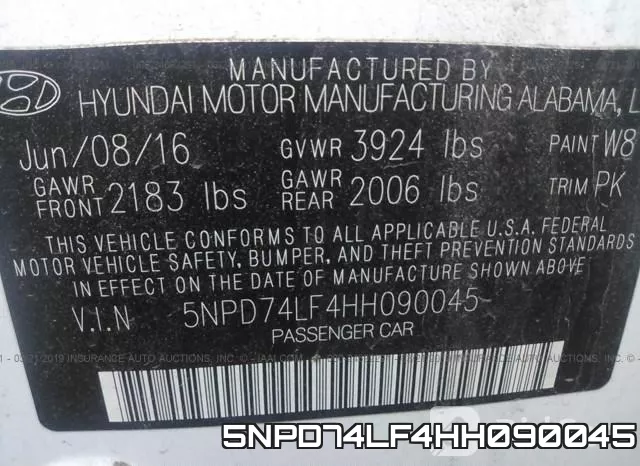 5NPD74LF4HH090045 фото 10