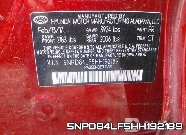 5NPD84LF5HH192189 фото 10