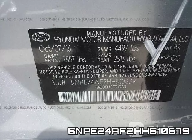 5NPE24AF2HH510679 фото 10