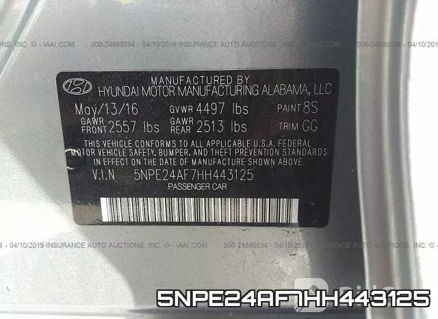 5NPE24AF7HH443125 фото 10