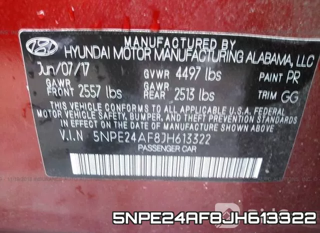 5NPE24AF8JH613322 фото 10