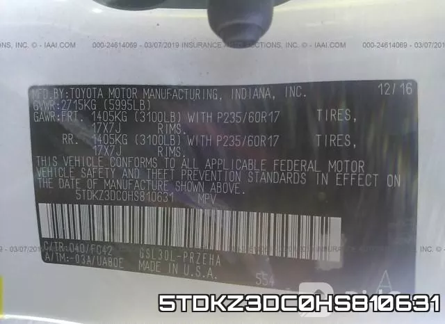 5TDKZ3DC0HS810631 фото 9