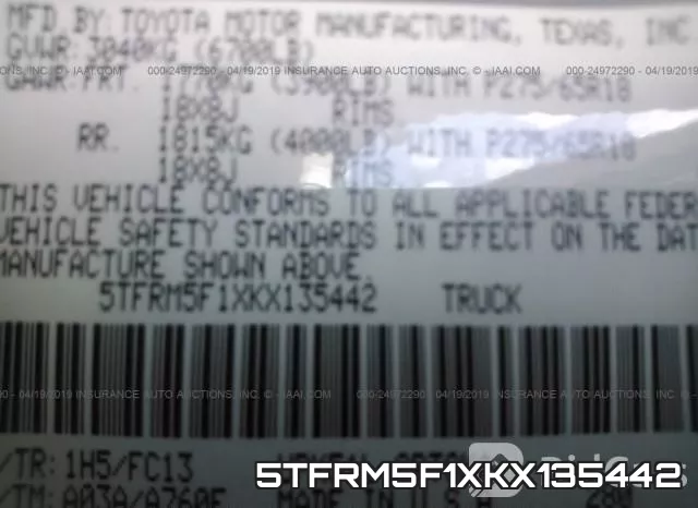 5TFRM5F1XKX135442 фото 10