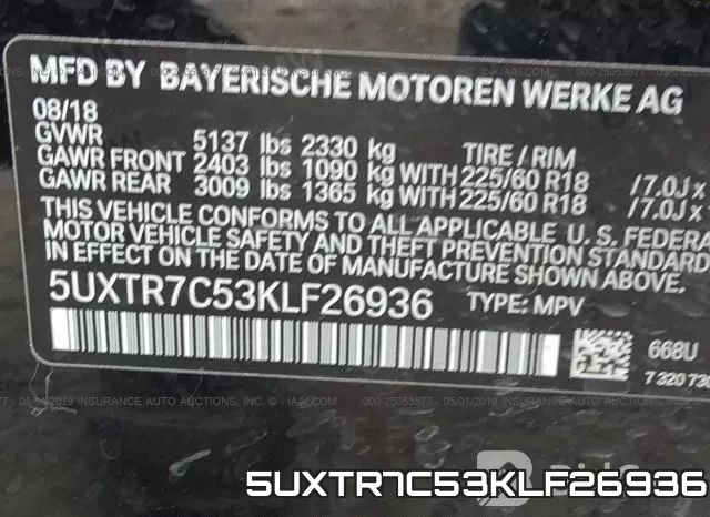 5UXTR7C53KLF26936 фото 10