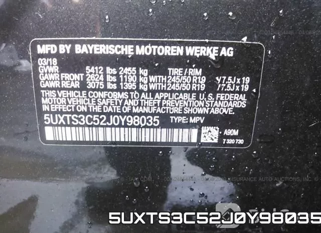 5UXTS3C52J0Y98035 фото 10
