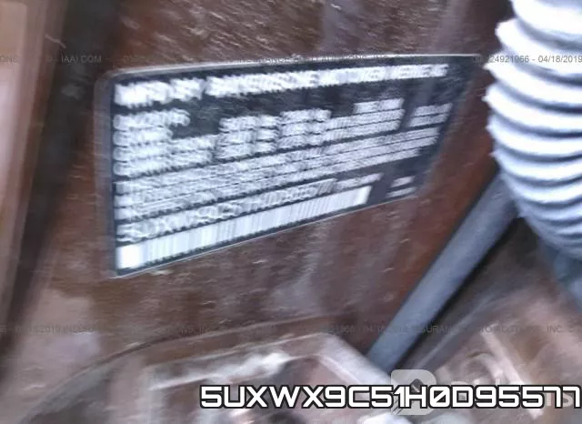 5UXWX9C51H0D95577 фото 10