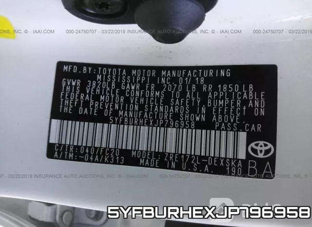 5YFBURHEXJP796958 фото 10